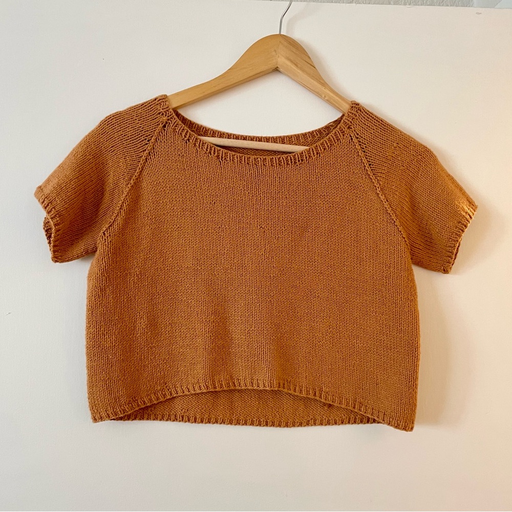 Hand knit crop top